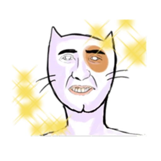 enfrentar, gato, humano, haha classic, desenho da cabeça do gato pazla