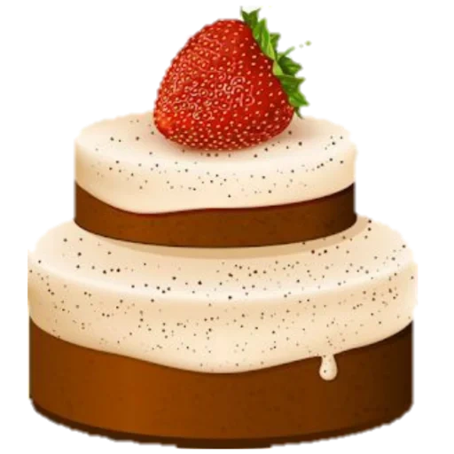 торт, тортики, торт малиной вектор, торт клубникой вектор, торт клубникой рисунок без фона