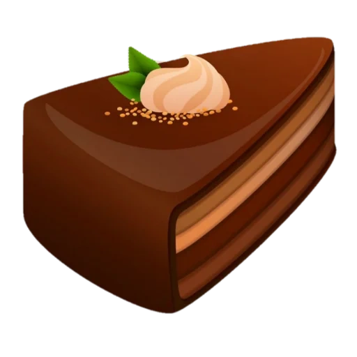 кусочек торта, шоколадный десерт, шоколадная помадка, шоколадный чизкейк, мультяшный кусочек торта