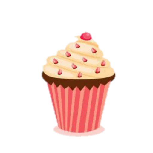 кекс, cupcake, кексик детей, сладости без фона, розовая иконка пирожное