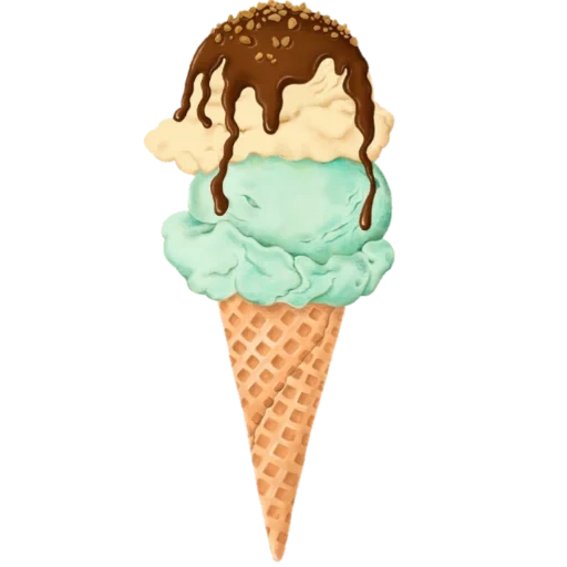 рожок мороженое, рисунок мороженое, мороженое мороженое, вафельное мороженое, мороженое иллюстрация