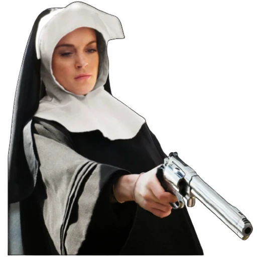 soeur, soeur, non merci, une nonne avec un canon, nun papier peint téléphone mobile