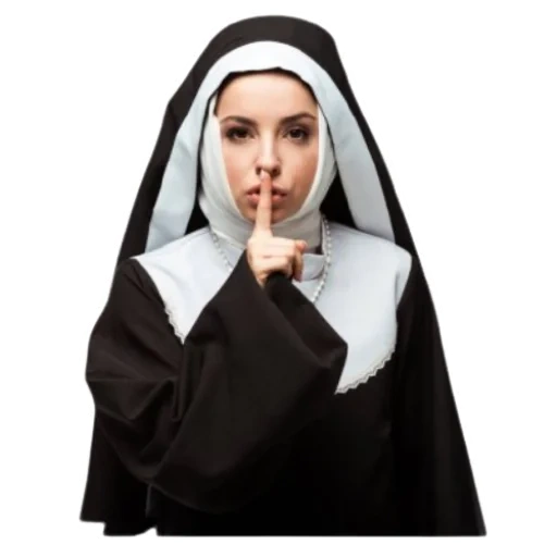 эмодзи, монахиня, белая монахиня