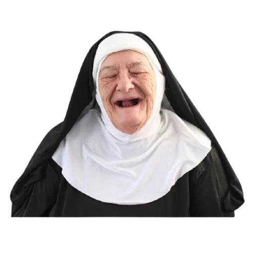 emoji, nun, the nun was laughing