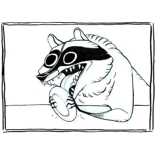 procione, procione di simkaye, procione è suo amico, simkaye raccoon comics, fumetti sul conto del procione