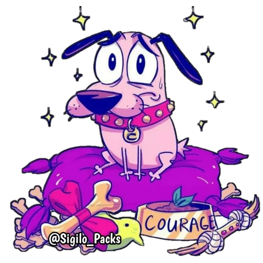 coragem, cão, a coragem é um cachorro covarde, crocket cog covarde temporada 1, a atual série de animação de cães covardes