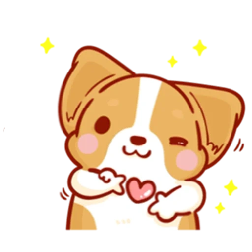 corgi, kawaii, cani kawaii, corgi disegni carini