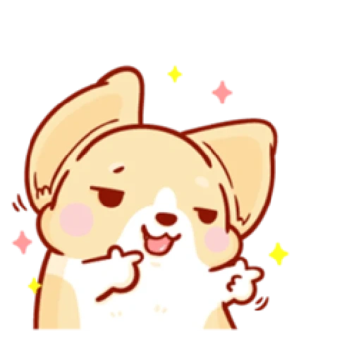 corgi, watsap corgi, perros kawaii, lindos dibujos de kawaii