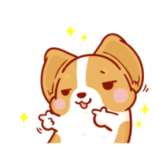 corgi, chiens kawaii, dessins mignons corgi