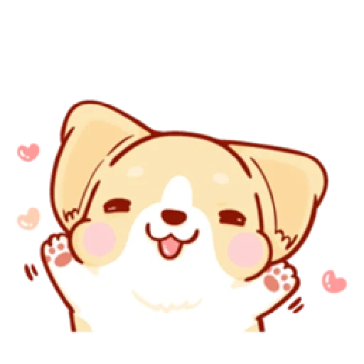 corgi, perro, encantador kawaii, dibujos de kawaii, perros kawaii