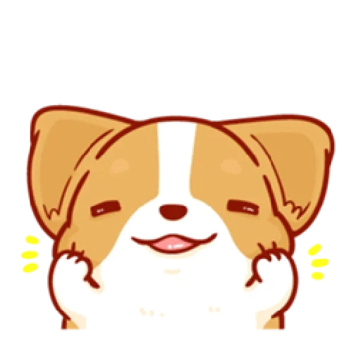 corgi, autocollants corgi, chiens kawaii, dessins mignons corgi