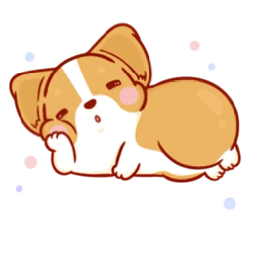 corgi, perro, perros kawaii, corgi lindos dibujos, dibujos del kawa del perro