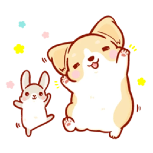 corgi, watsap corgi, dessins mignons corgi