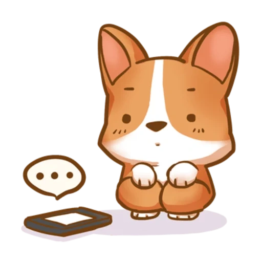 anime, corgi, renard pappy, kawaii corgi, animaux mignons