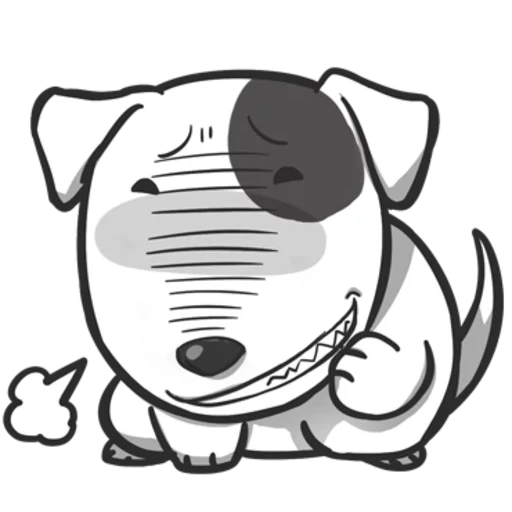 perro, boceto, vector de cachorro, vector de perro, bulldog francés de watsap animado