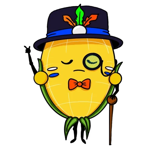 boy, corn, characters, mr lemon, cartoon lemon