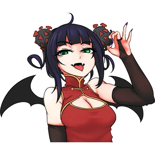 crown vat, corona chan, female succubus, innocent succubus, corona-chang humanization