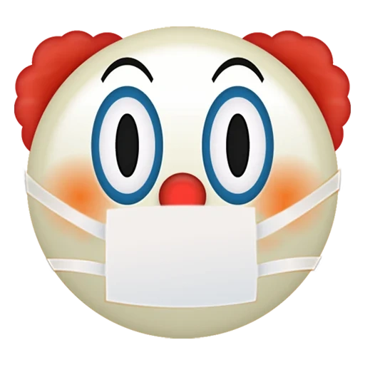 клоун emoji, клоун эмодзи, эмоджи клоун, маска клоуна эмодзи, плачущий клоун эмодзи