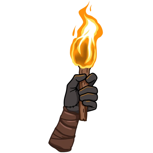 torch, the torch of the hand, fire of the torch, the torch of a white background, the torch of the cartoon