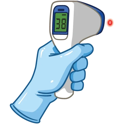 coronavirus, masque de virus, thermomètre infrarouge, thermomètre infrarouge à vecteur de balayage, thermomètre infrarouge sans contact