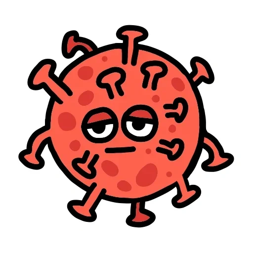 coronavirus, dessin de virus de la grippe