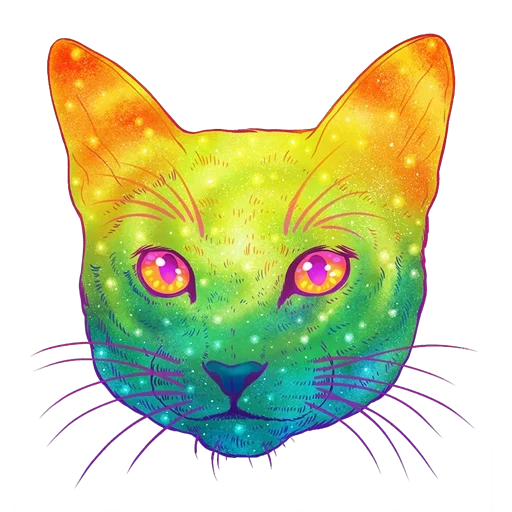 cat universe, seni kosmik kucing, kucing luar angkasa, kucing kosmik