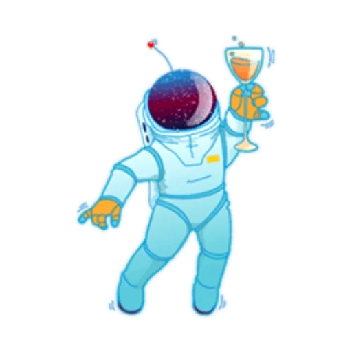 platz, und raum, kosmonauktag, kosmonautzeichnung, cartoon astronaut