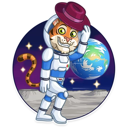 platz, und raum, kosmonaut von kindern, katzenkosmonaut, kosmischer tiger