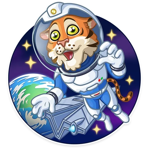 space, and space, tiger astronaut, cosmic tiger