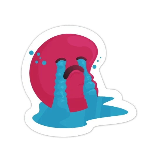 emoji lucu, hati menangis
