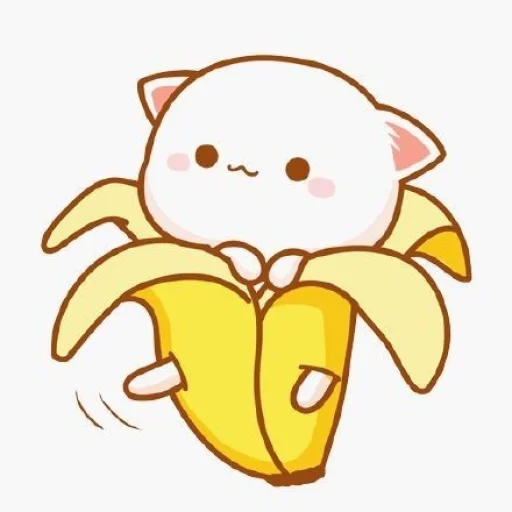 pisang yang terhormat, pisang yang indah, gambar lucu, gambar kawaii, gambar kawaii yang lucu