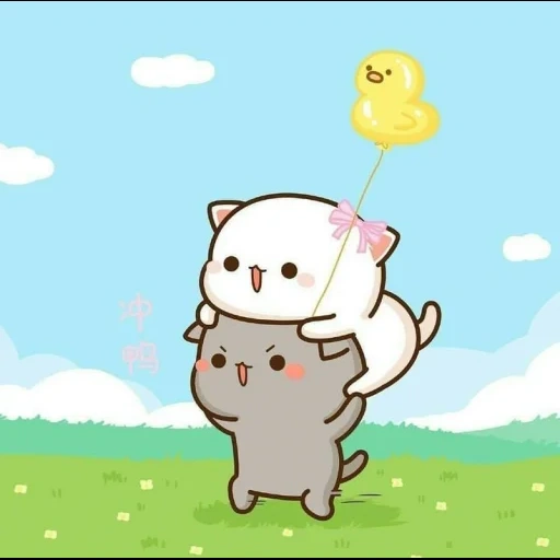 kavai cat, kucing kawaii, hewan kawaii, gambar kawaii yang lucu, gambar kucing lucu