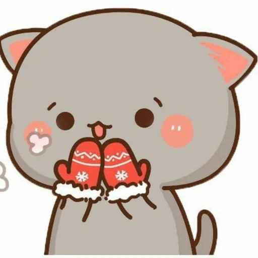 chibi lucu, kucing kawaii, gambar chibi yang lucu, gambar kawaii yang lucu, kucing kawaii yang lucu