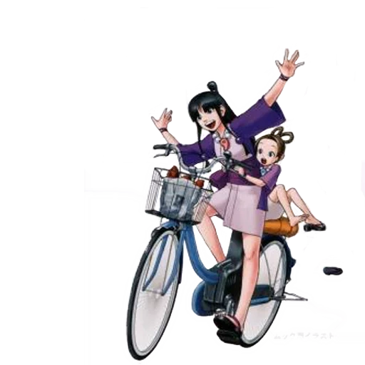 riding a bicycle, anime bicycle, bicycle girl, girl bike, anime girl bicycle