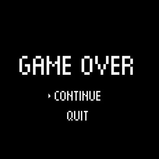 game over, fin de la partie, game over love, game over red, lettrage de vieux jeux