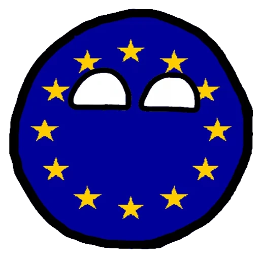 l'europe, union européenne, cercle de drapeau de l'union européenne, union européenne de cantribolz, countryball de l'union européenne
