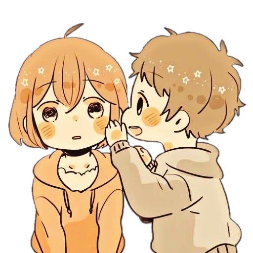 foto, mel 100, anime fofo, chibi em um casal, lindos casais de anime