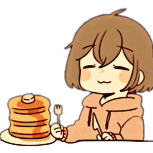 chibi, anime mignon, pancakes d'anime, image mignon anime