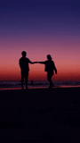 tramonto al tramonto, l'amore, le tenebre, romanticismo, una coppia felice