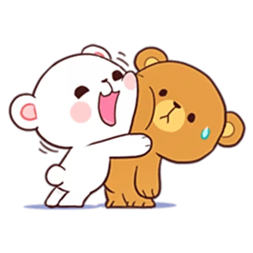 little bear, hug, bear hug, honey honey embrace, milk mocha bear of the same kind