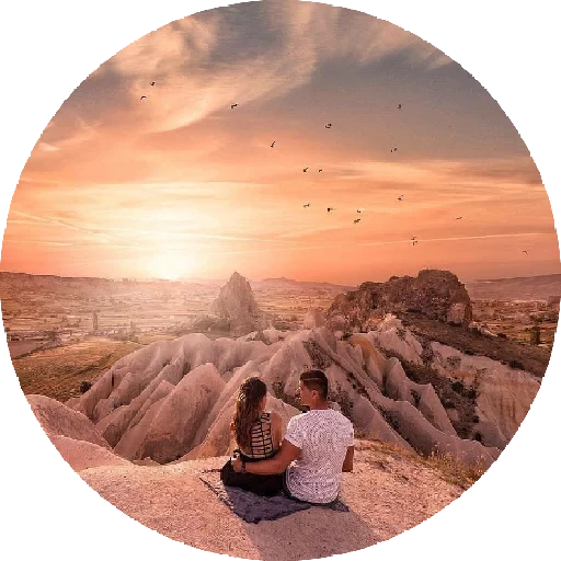 pariwisata, manusia, wanita muda, kedekatan nyata, cappadocia turki dawn