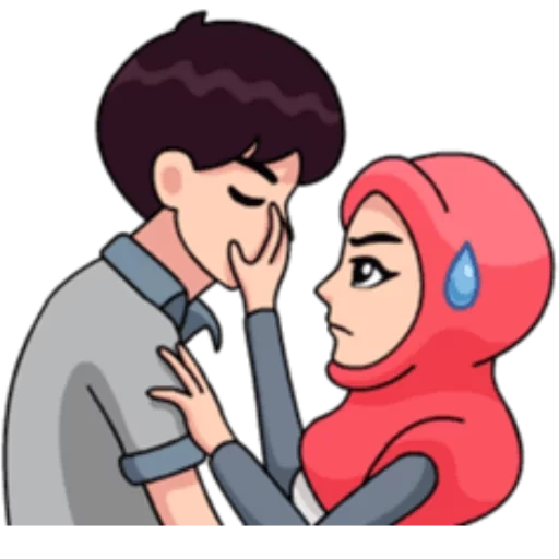 agama islam, hijab cartoon, cartoon network, character cartoon, pasangan muslim