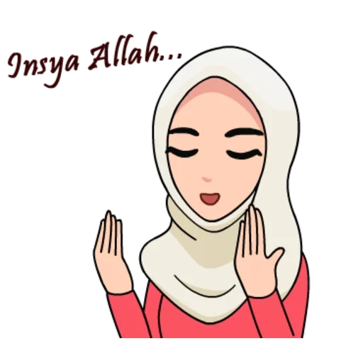 the girl, hijab cartoon, muslimische frauen kopftuch, motive der muslime, grüße der muslime