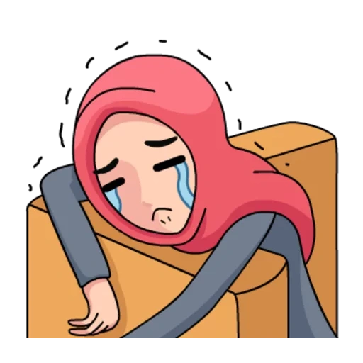 internal, aziz space, ala animation, girl with hijab, girl headscarf art