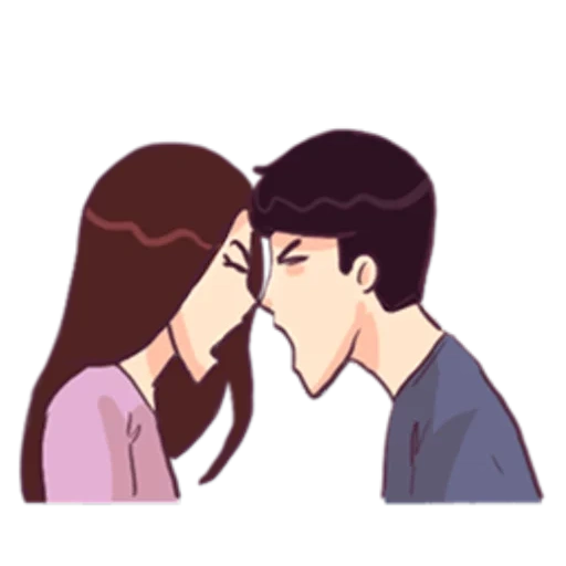 uap, sepasang, berciuman, sepasang anime, pasangan anime