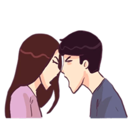 parejas, una pareja, beso, un par de anime, anime en una pareja