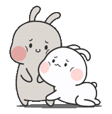 lovely couple, two rabbits, snoopy rabbit, metamorphic rabbit