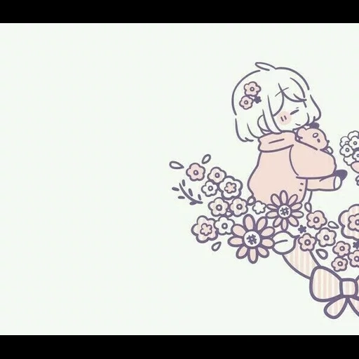 halaman mewarnai, ilustrasi bunga, pola bunga, gambarnya berwarna putih hitam, gambar lucu anime