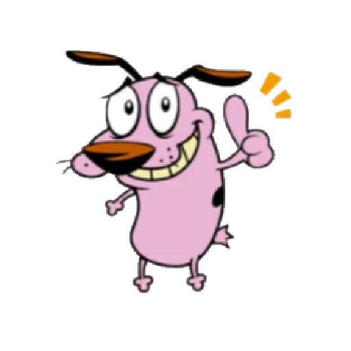 timid courage, a timid dog, courage is a cowardly dog, courage and cowardice dog mask, brave and cowardly dog stickers