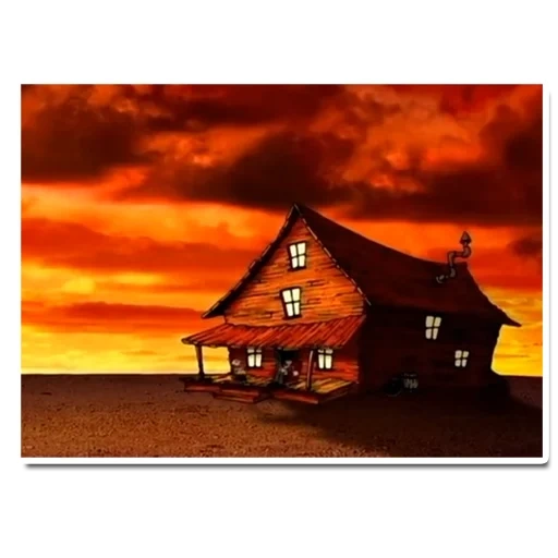 naturalmente, casa nocturna, pequeña casa solitaria, campos de cabañas por la noche, paisaje de oklahoma